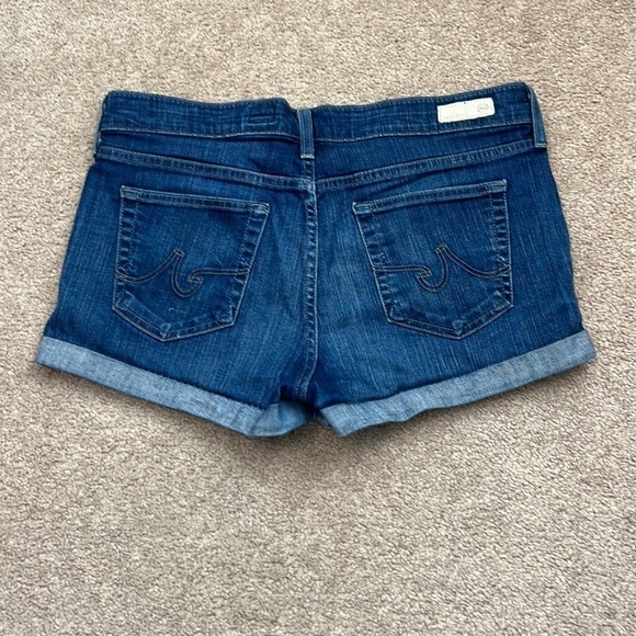 Adriano Goldschmied The Pixie Mid Rise Roll Up Denim Shorts Size 32 - Picture 3 of 7